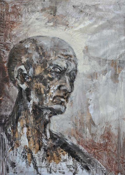 Giovanni Cerri “San Bartolomeo” 2017 - tecnica mista su tela - cm. 115x83